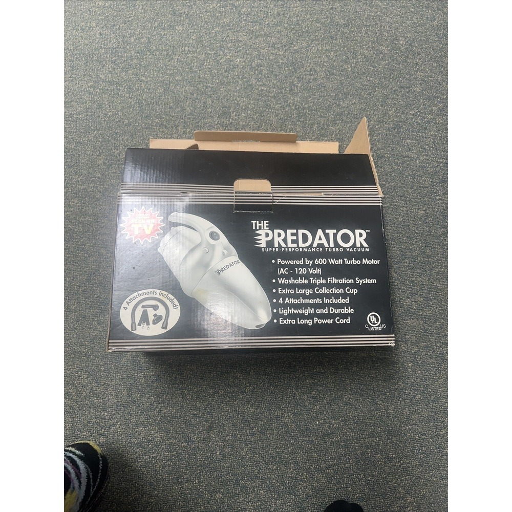 The Predator Super Performance Turbo Vacuum With Attachments Tested Works Box - Picture 13 of 13
